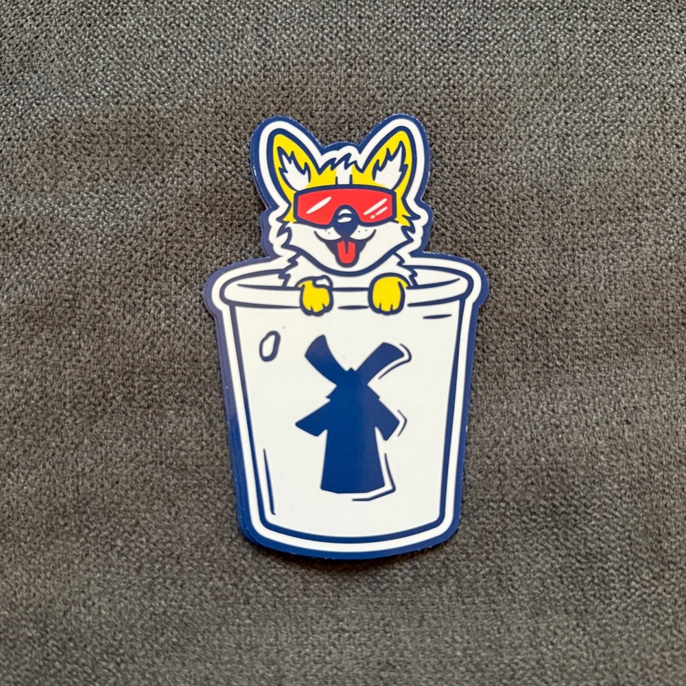 New Dutch Bros pup cup magnet